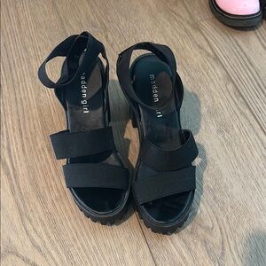 Madden Girl Black Strappy Sandals